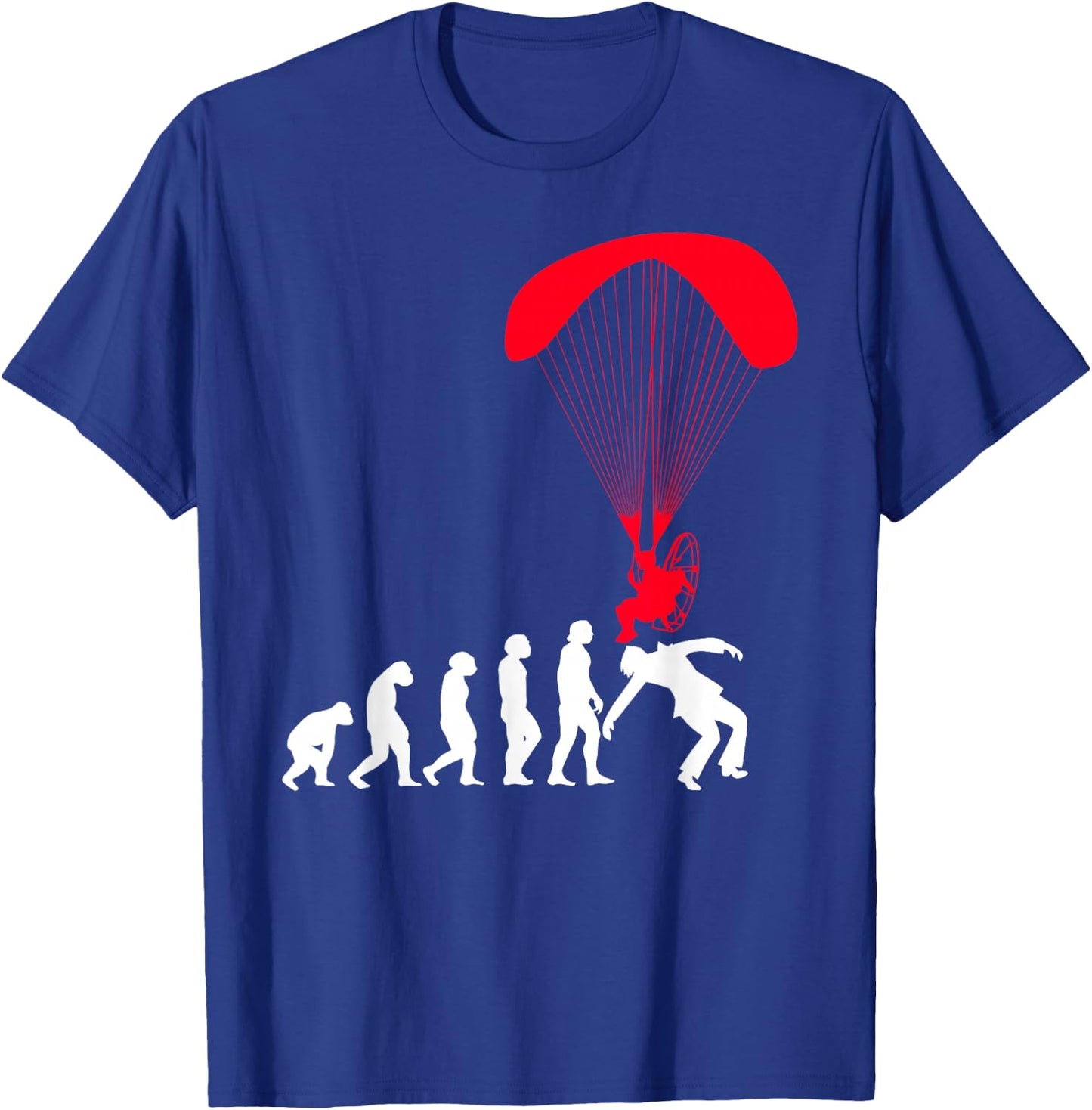 Powered Paramotor Funny Paragliding Evolution Paragliders T-Shirt - T-Shirt | Royal