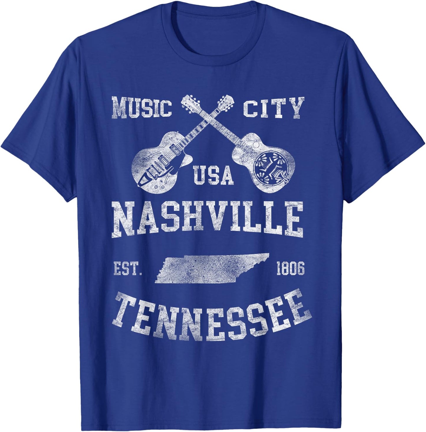 Nashville TN Tennessee COUNTRY Music Lover Travel T-Shirt - T-Shirt | Royal