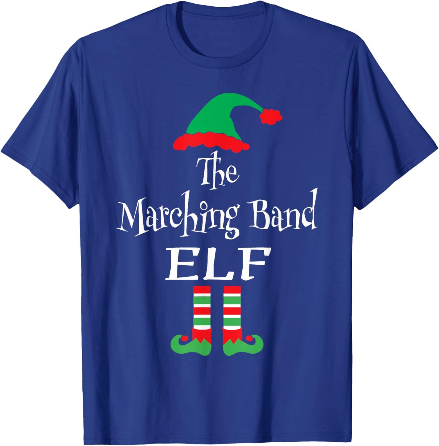 Funny Christmas The Marching Band Elf Shirt Teens Kids Gift T-Shirt - T-Shirt | Royal
