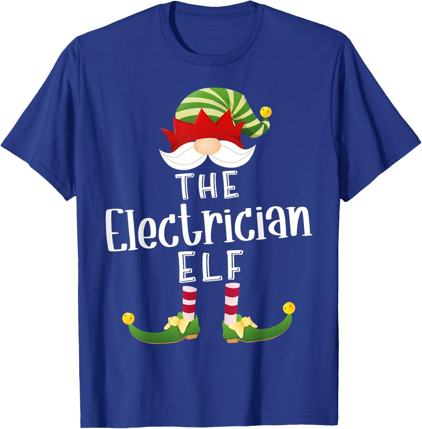 Electrician Elf Group Christmas Funny Pajama Party T-Shirt - T-Shirt | Royal