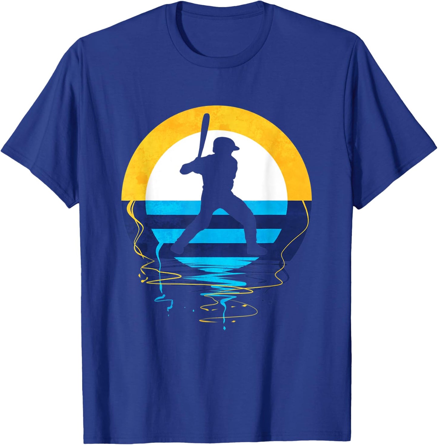 Milwaukee Baseball Sunset Wisconsin State Logo T-Shirt - T-Shirt | Royal