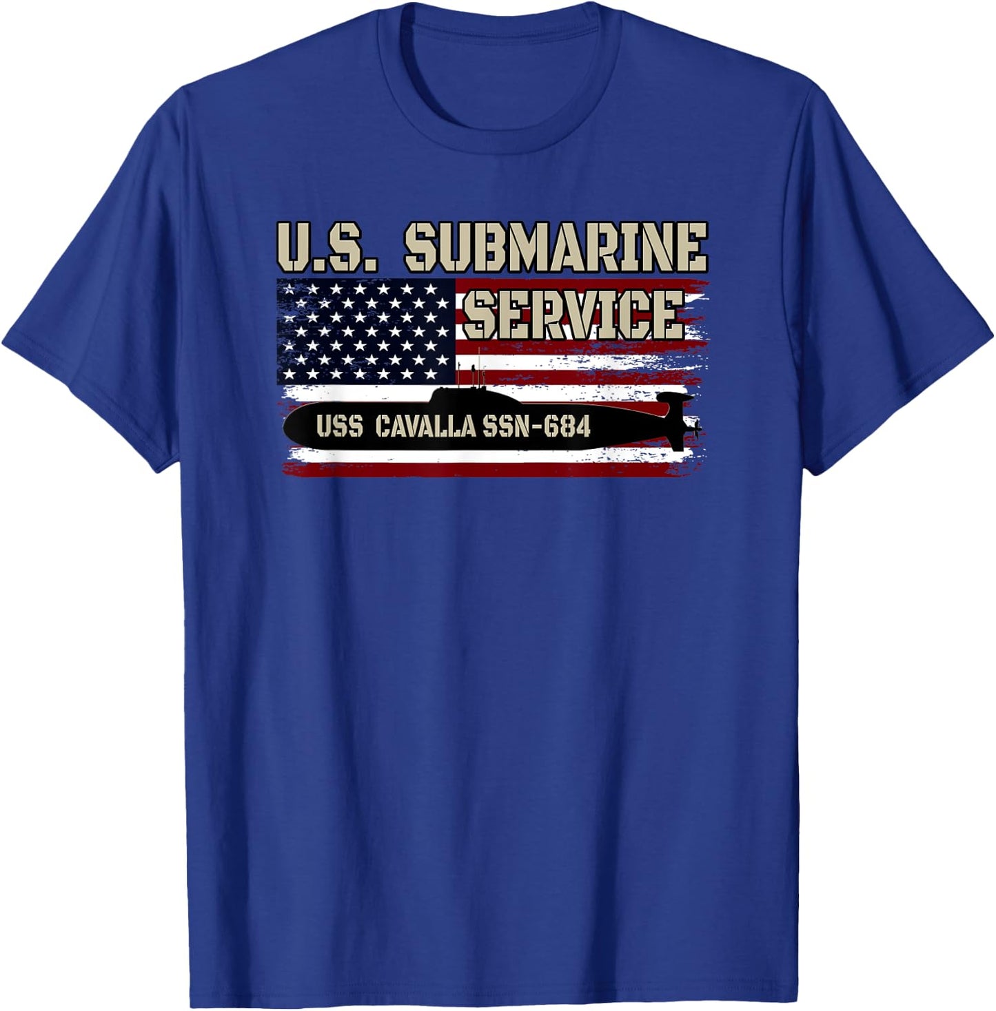 USS Cavalla SSN-684 Submarine Veterans Day Father's Day T-Shirt - T-Shirt | Royal