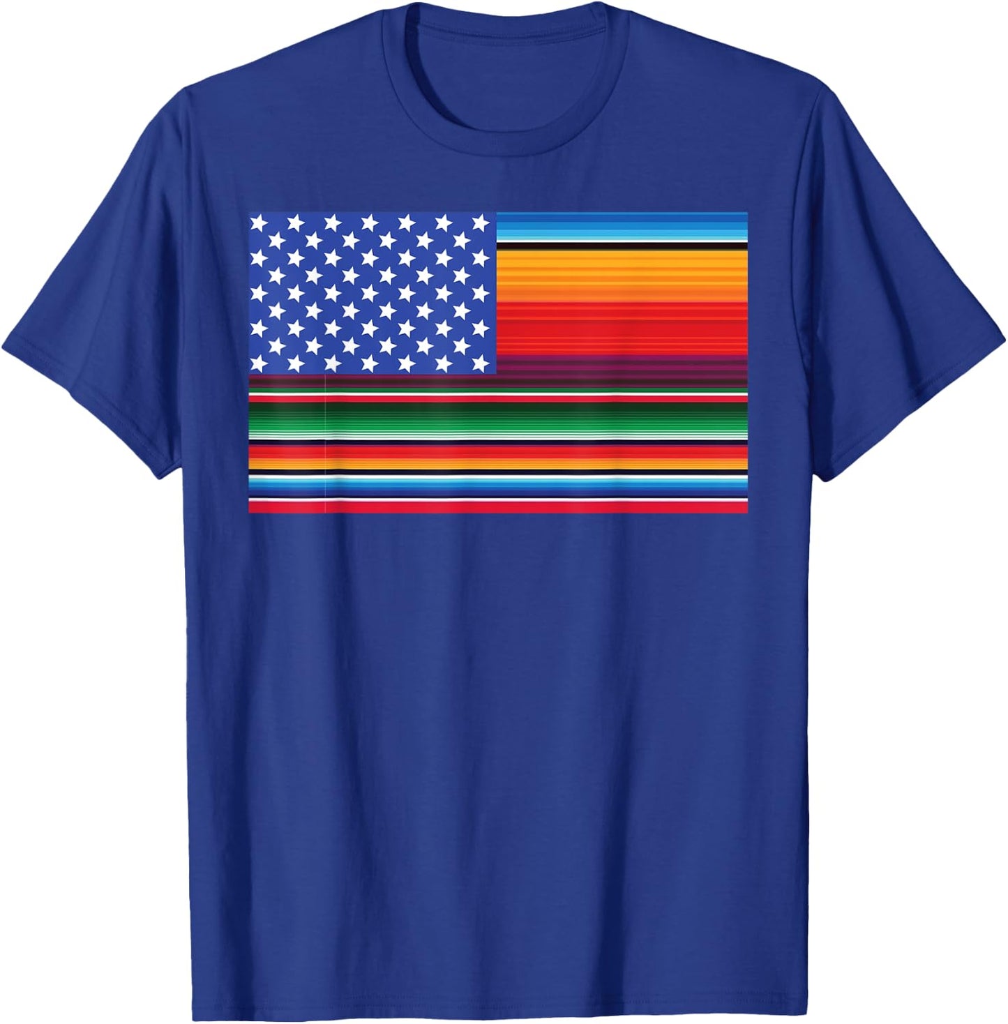 Cinco De Mayo Festival Funny Serape American USA Flag Cool T-Shirt - T-Shirt | Royal