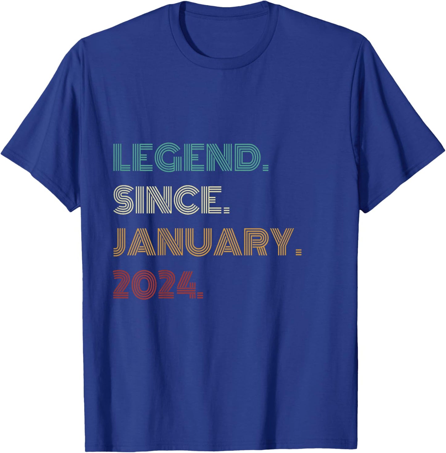 Kids 2 Years Old Legend Since January 2024 2nd Birthday T-Shirt - T-Shirt | Royal