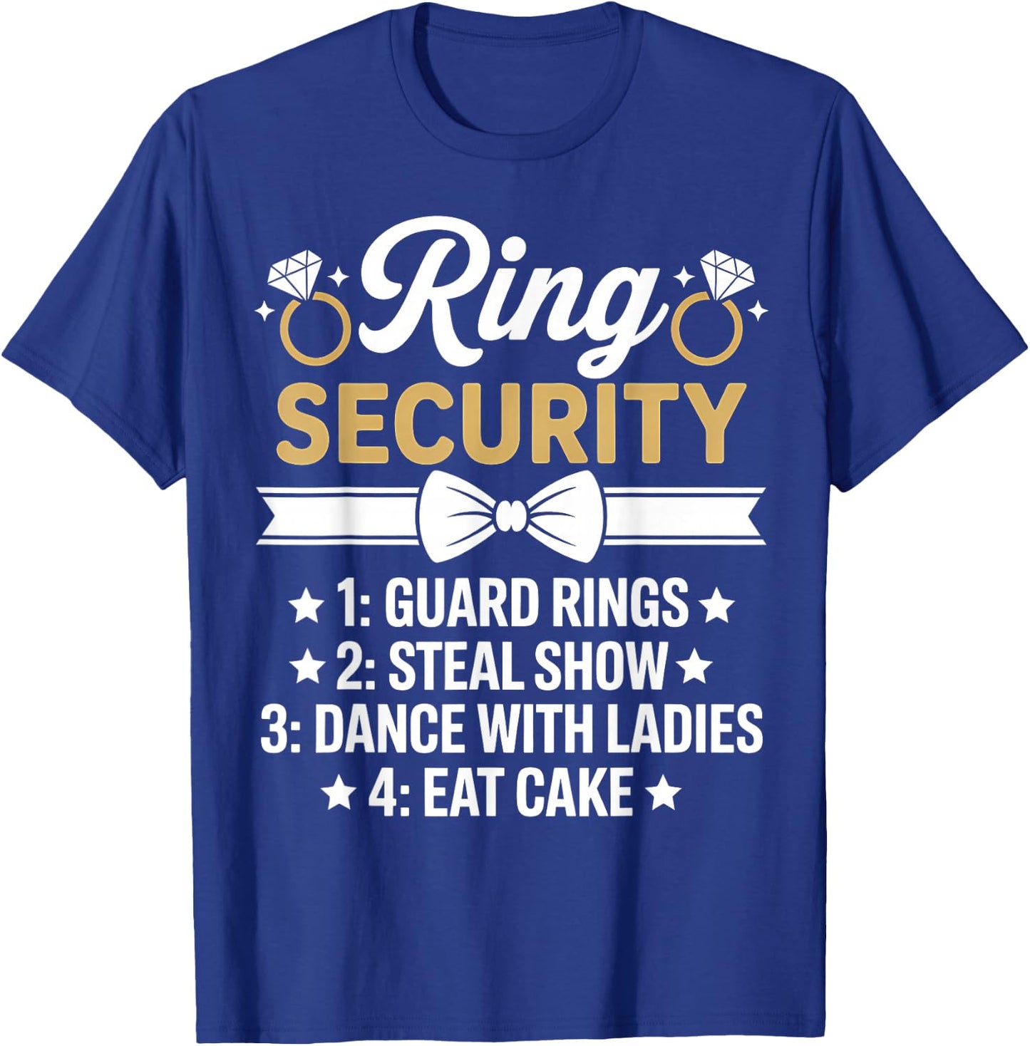 Ring Security Wedding Party Funny Ring Bearer T-Shirt - T-Shirt | Royal
