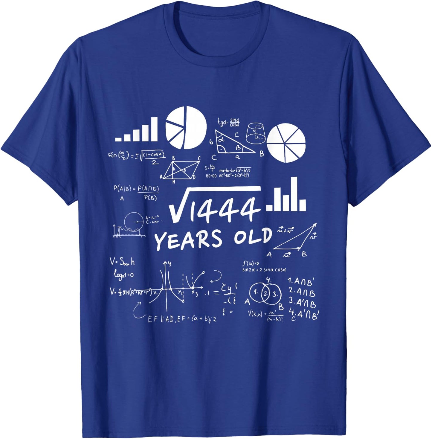 Square Root 38 Year Old Gift Funny Teacher 38th Birthday T-Shirt - T-Shirt | Royal