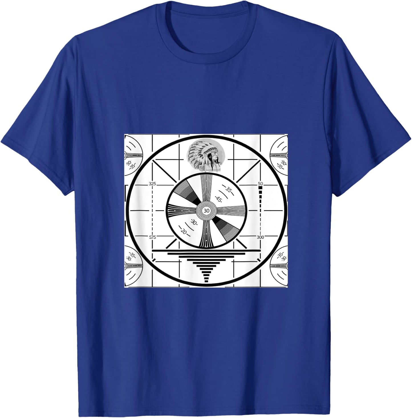 Indian Head Test Pattern Vintage American Television T-Shirt - T-Shirt | Royal