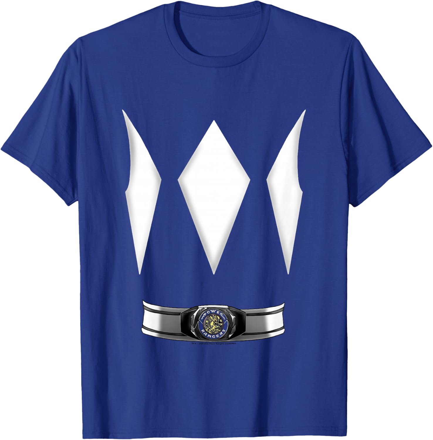 Kids Power Rangers Halloween Blue Ranger Costume T-Shirt - T-Shirt | Royal
