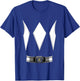 Kids Power Rangers Halloween Blue Ranger Costume T-Shirt - T-Shirt | Royal
