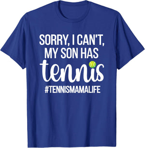 Tennis Mama Life | Proud Tennis Mom Tennis Player Mom T-Shirt - T-Shirt | Royal