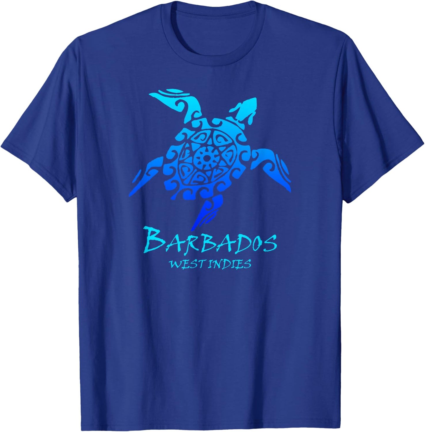 Barbados, West Indies Vintage Retro Tribal Turtle Vacation T-Shirt - T-Shirt | Royal
