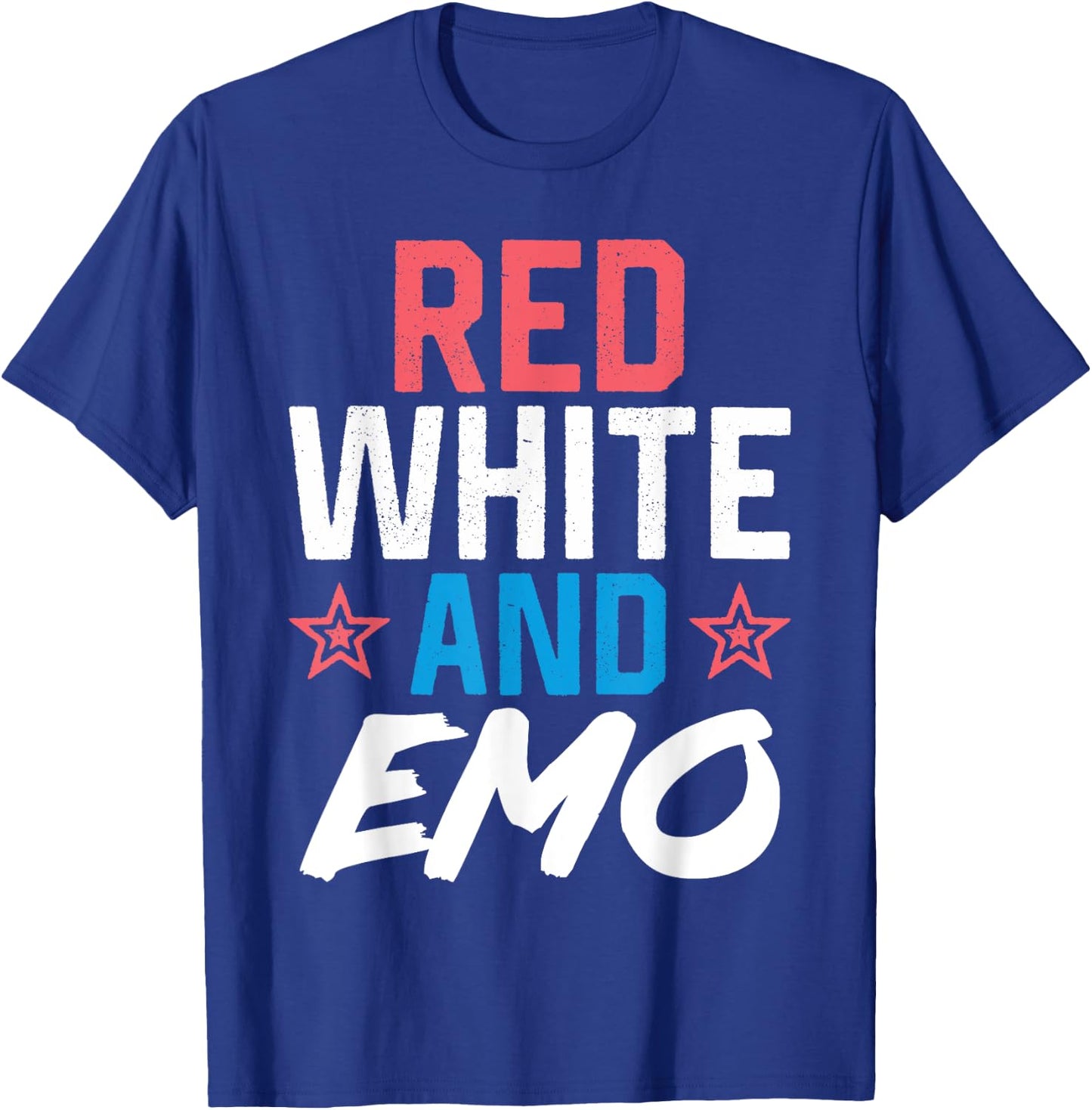 Red White And Emo 4th Of July Merica USA American Emo Women Men T-Shirt - T-Shirt | Royal