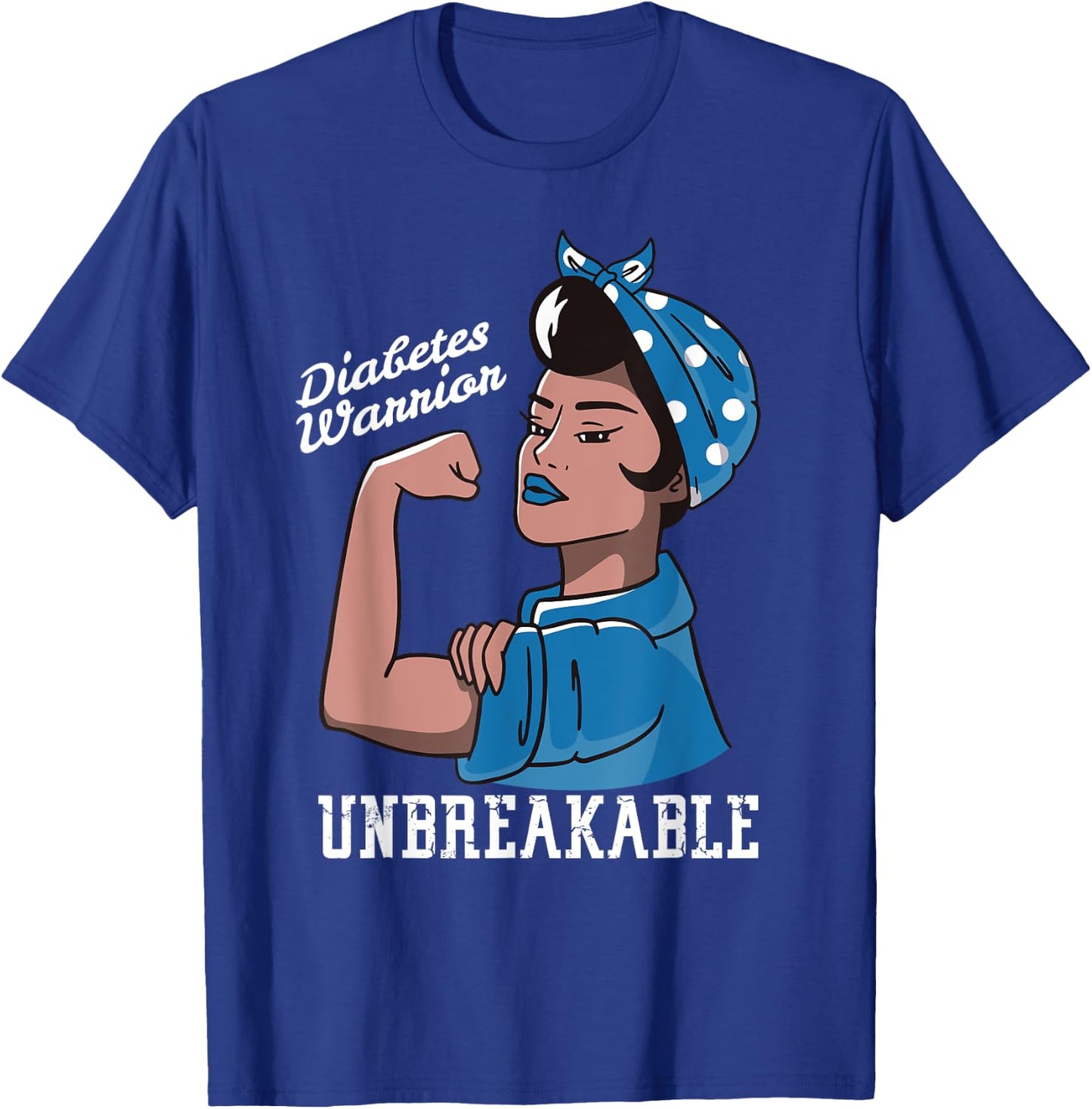Diabetes Awareness Month Woman Unbreakable Mother T1 T2 T-Shirt - T-Shirt | Royal