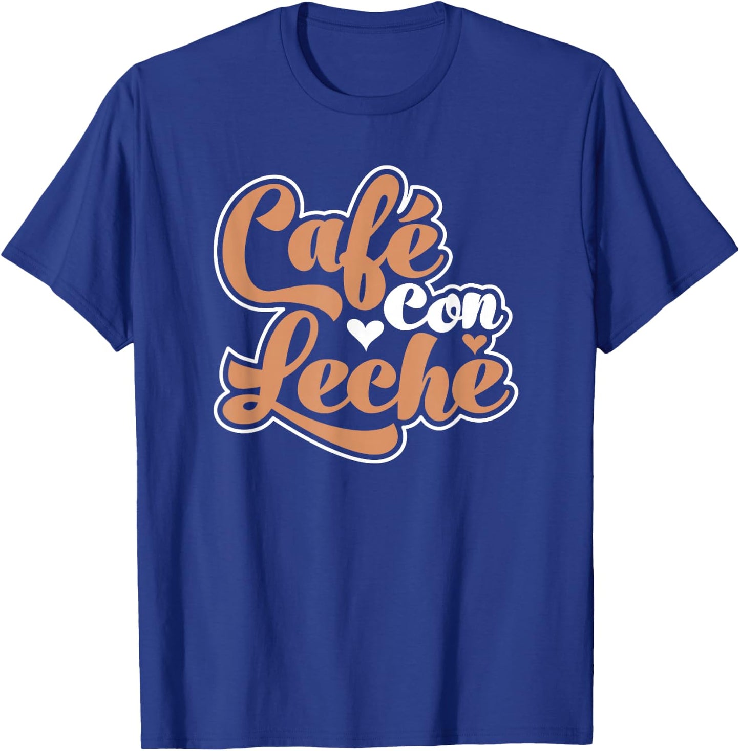 Cute Cafe Con Leche Heart Design T-Shirt - T-Shirt | Royal