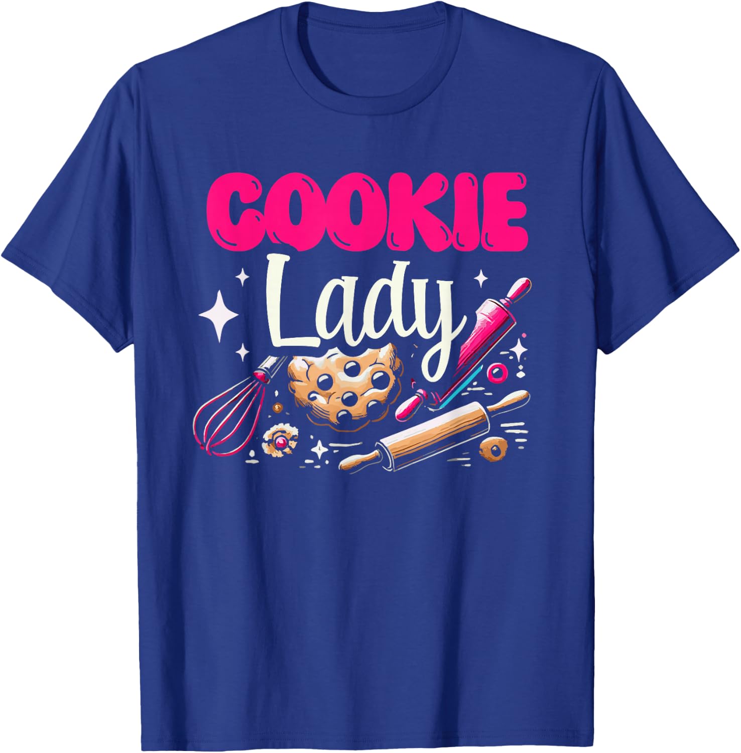 Cookie Lady Cookies Baking Bake Baker Biscuit T-Shirt - T-Shirt | Royal
