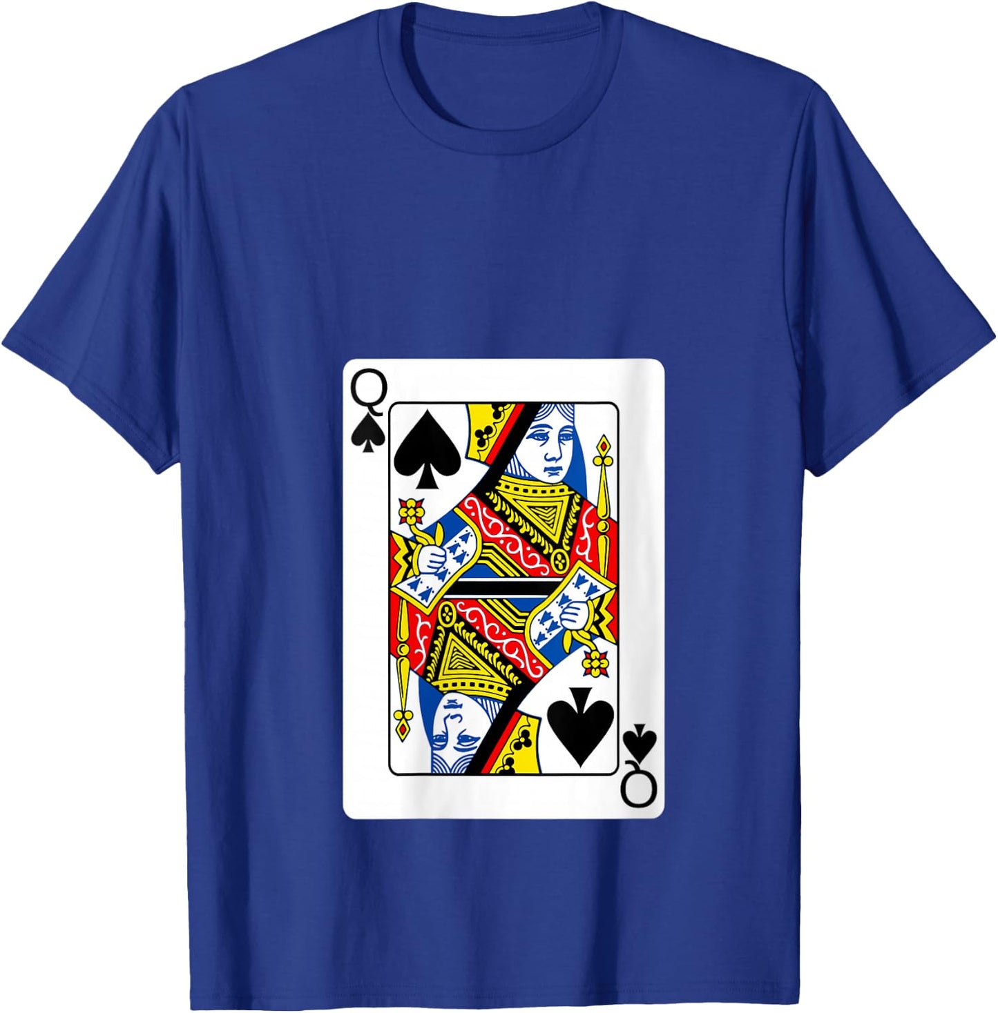 Queen Of Spades Playing Card Group Costume Poker Player V-Neck T-Shirt - T-Shirt | Royal