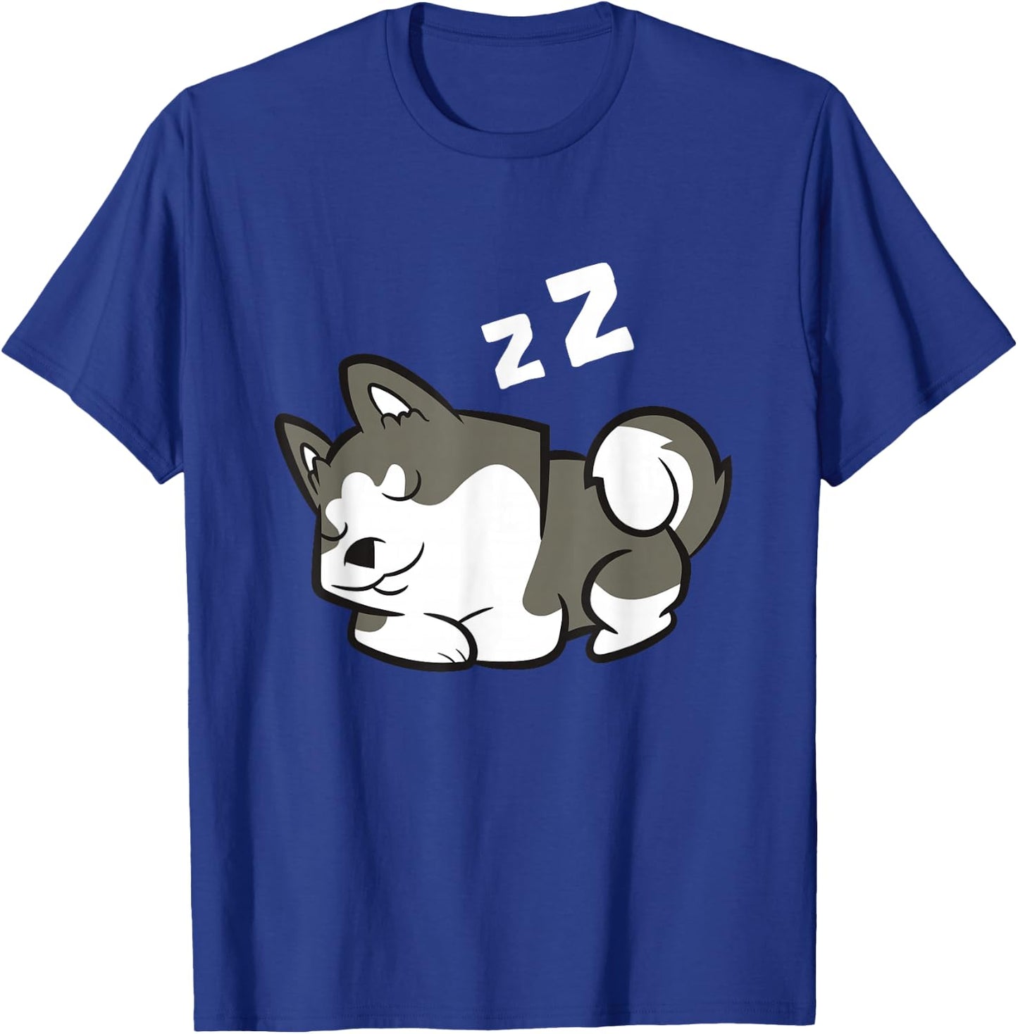 Lazy Husky Dog Sleeping Siberian Husky T-Shirt - T-Shirt | Royal