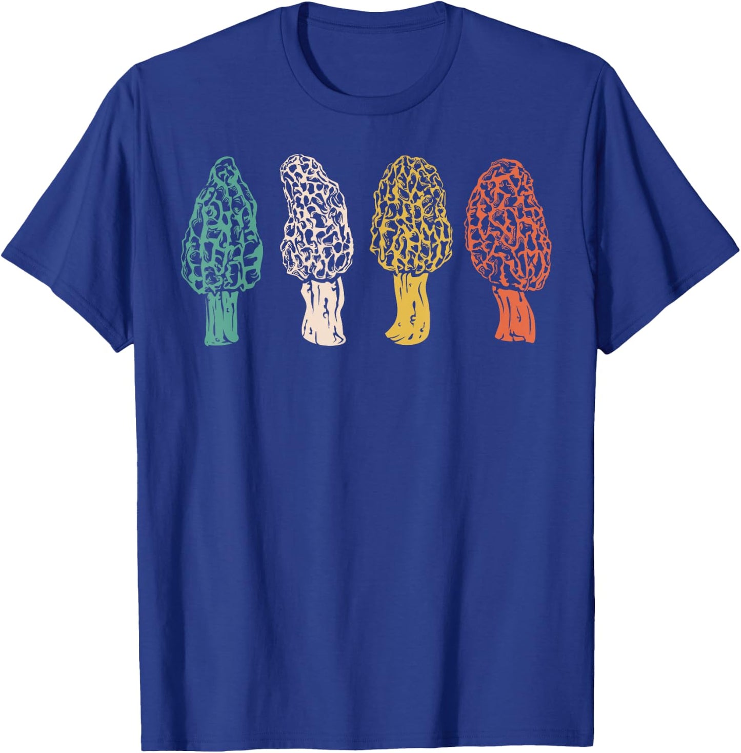 Funny Retro Morel Mushroom Hunting Gift Women Hunter T-Shirt - T-Shirt | Royal