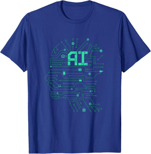 AI Artificial Intelligence Computer Science Technology Coder T-Shirt - T-Shirt | Royal