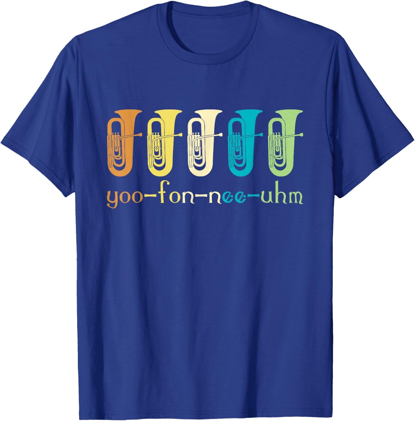 Retro Euphonium Player Euphoniumist Brass Horn Marching Band T-Shirt - T-Shirt | Royal