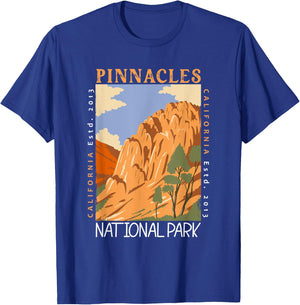 Pinnacles National Park California Distressed Vintage T-Shirt - T-Shirt | Royal