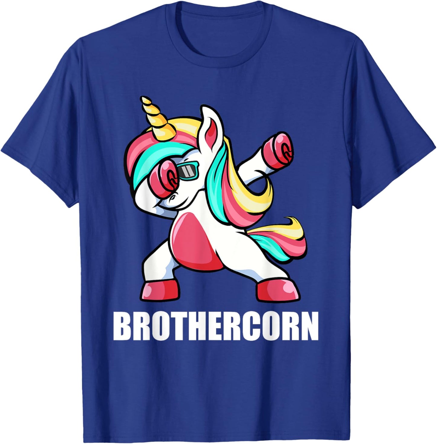 Funny Brother Unicorn Brothercorn Dabbing Birthday Gift T-Shirt - T-Shirt | Royal