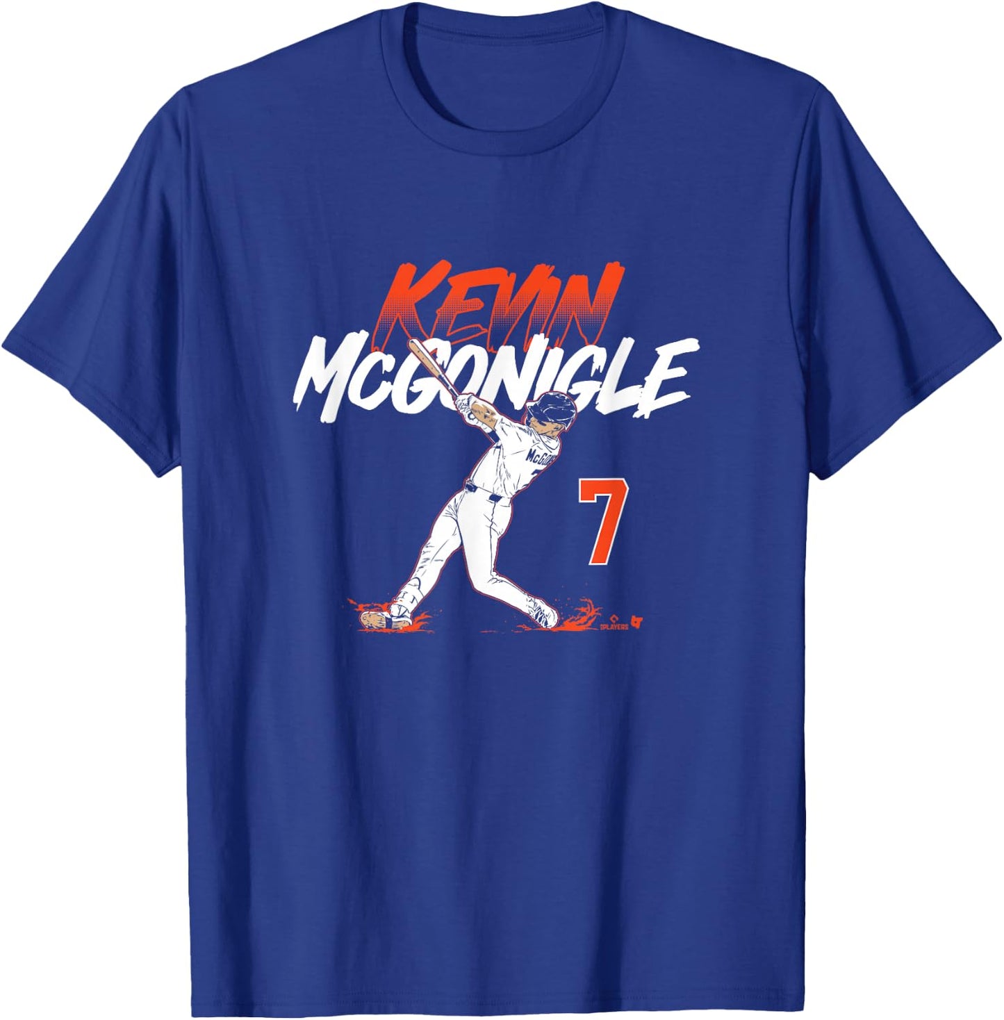Kevin McGonigle - Slugger Swing Number - Detroit Baseball T-Shirt - T-Shirt | Royal