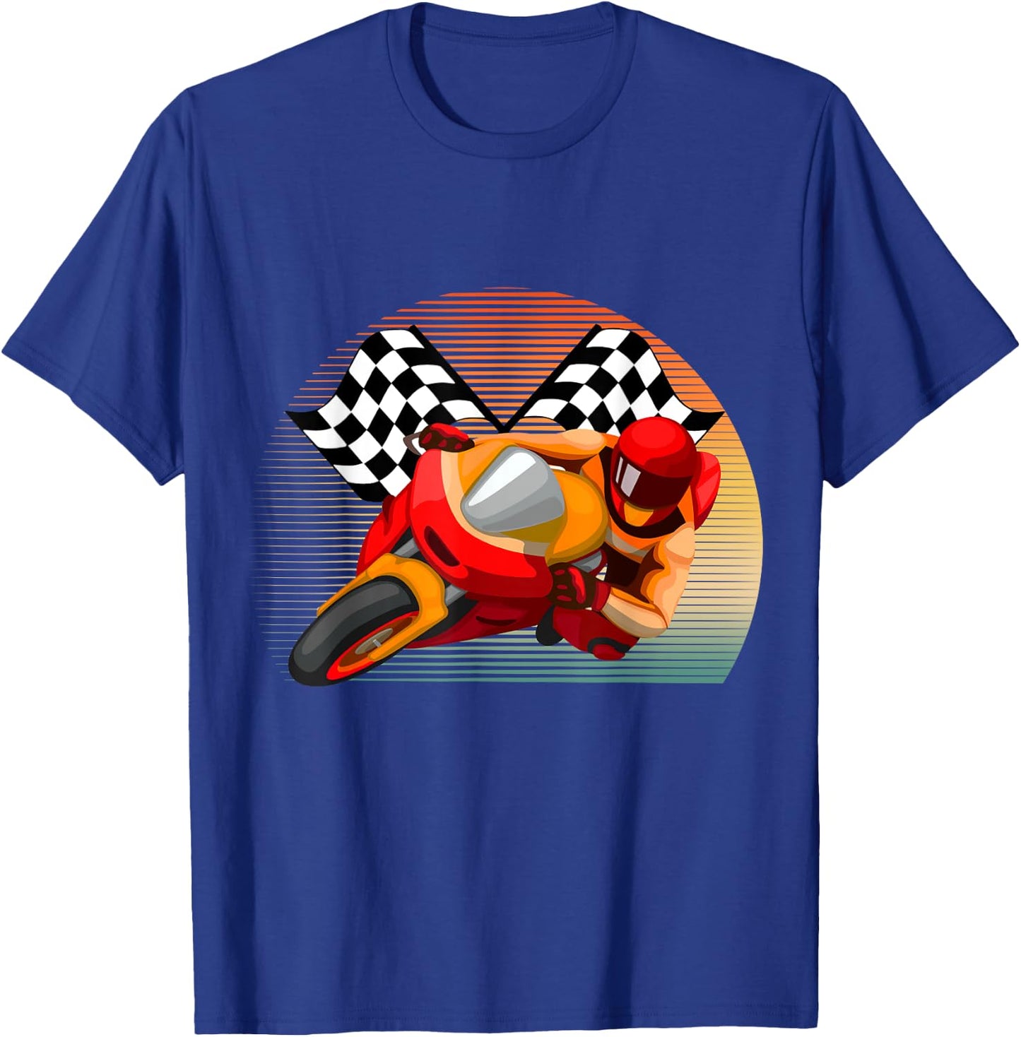Vintage Retro Style Motorbike Moto GP Sport Racing Fan T-Shirt - T-Shirt | Royal