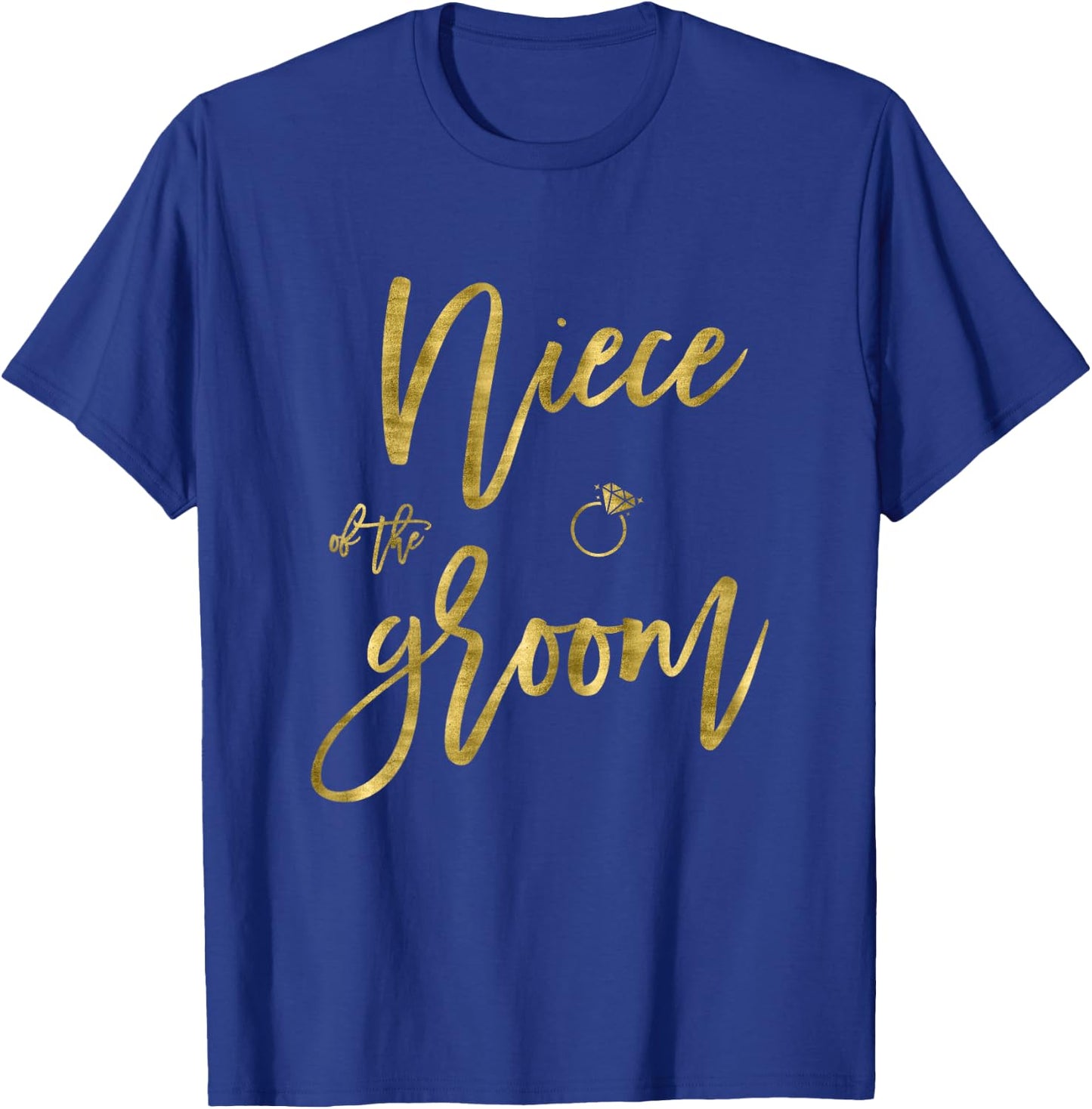 Bridal Party Niece Of The Groom Shirt With Ring Graphics T-Shirt - T-Shirt | Royal