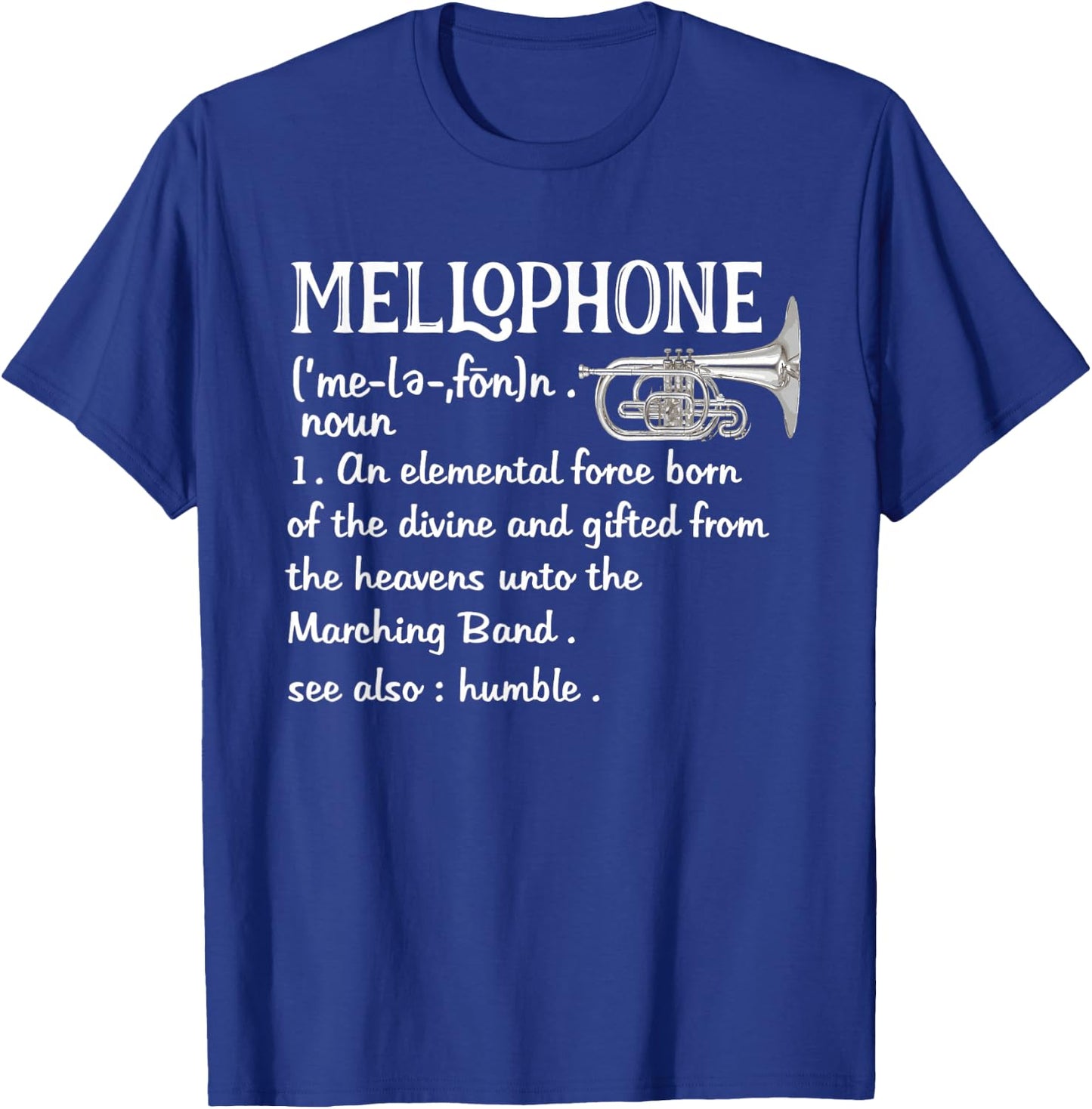 Marching Band Gifts Mellophone Shirt Mellophone Lyre T-Shirt - T-Shirt | Royal