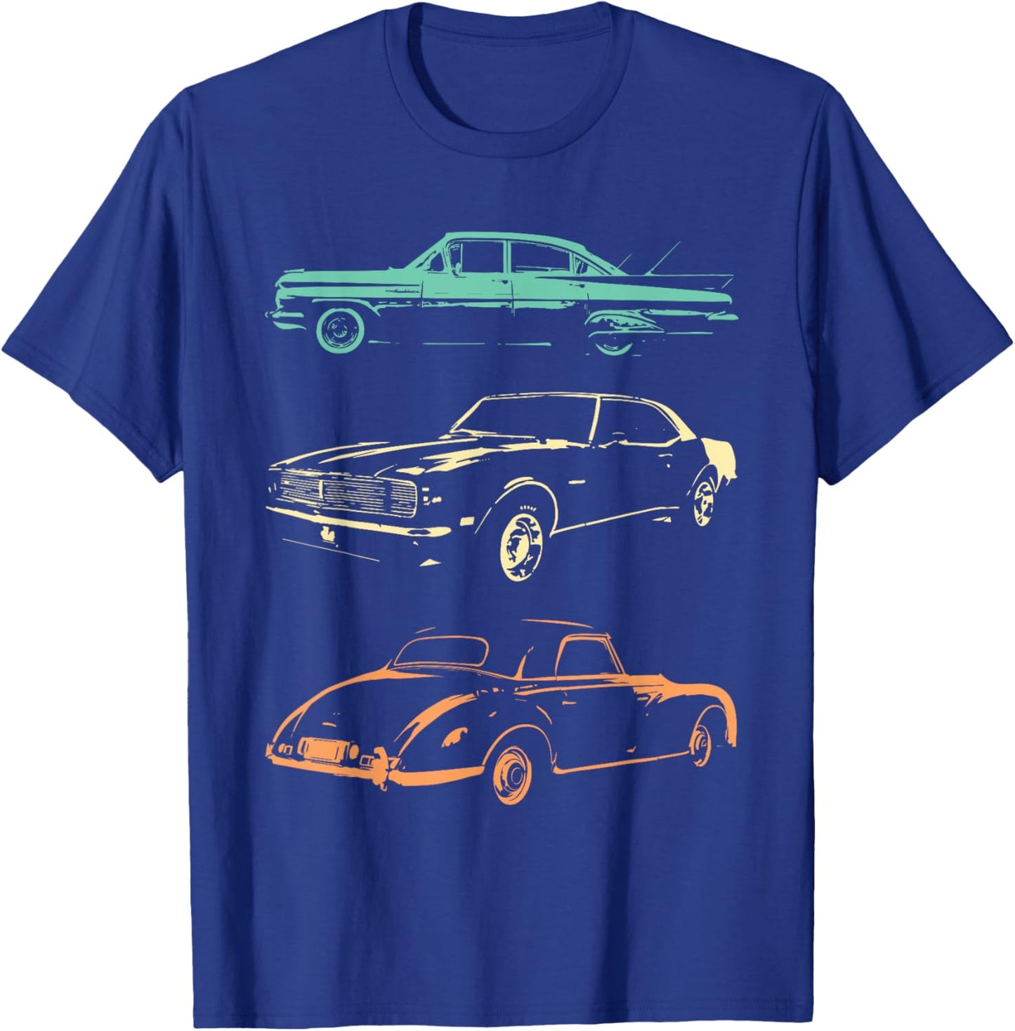 Vintage Cars - 80s & 90s Graphic Retro T-Shirt - T-Shirt | Royal