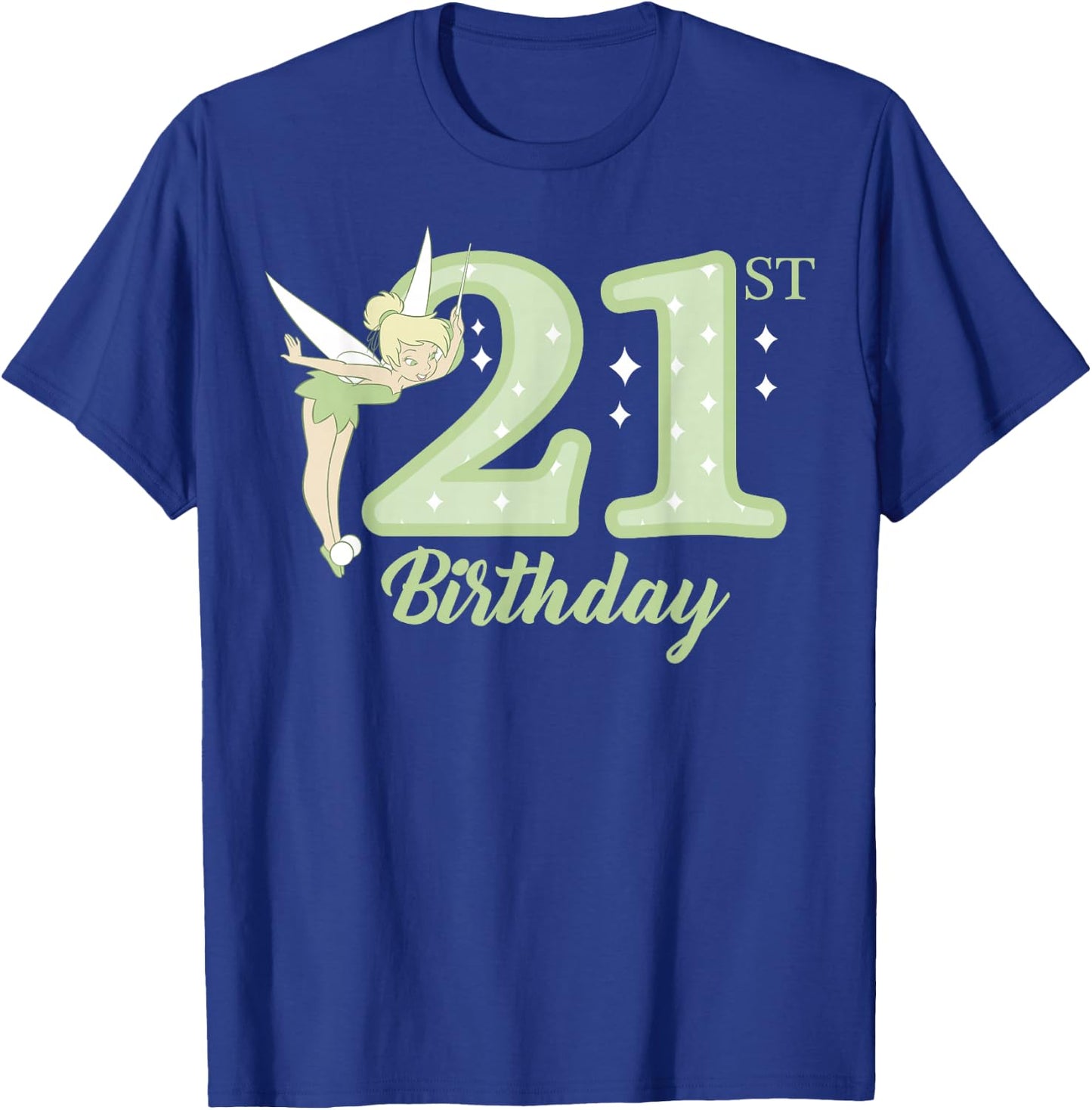 Disney Peter Pan 21st Birthday Tinkerbell Portrait T-Shirt - T-Shirt | Royal