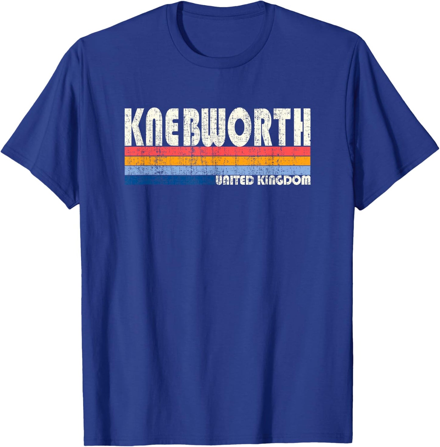 Retro Vintage 70s 80s Style Knebworth, United Kingdom T-Shirt - T-Shirt | Royal