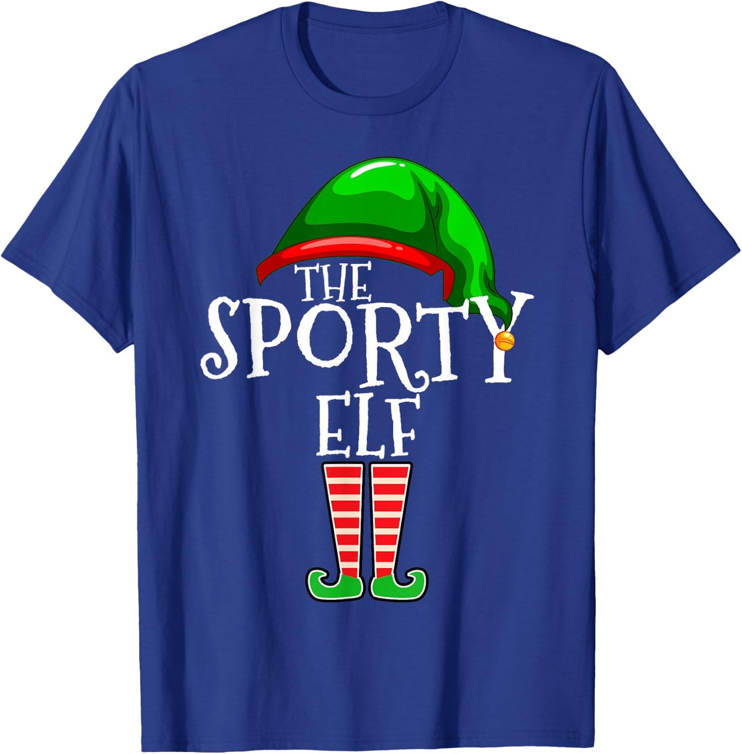 The Sporty Elf Family Matching Group Christmas T-Shirt - T-Shirt | Royal