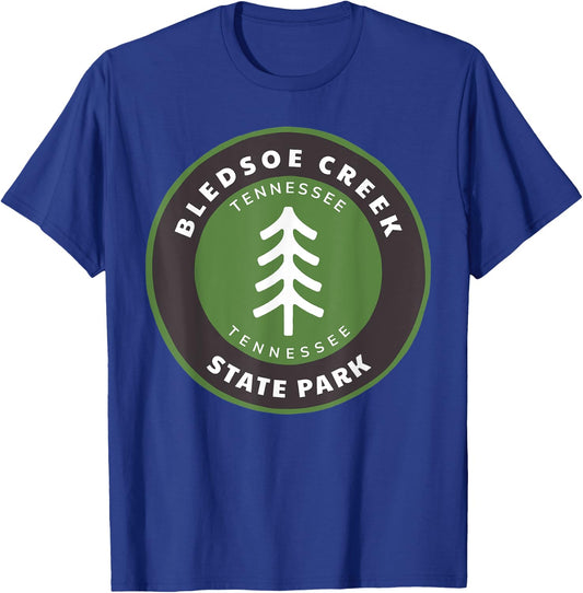 Bledsoe Creek State Park Tennessee TN Forest Badge T-Shirt - T-Shirt | Royal