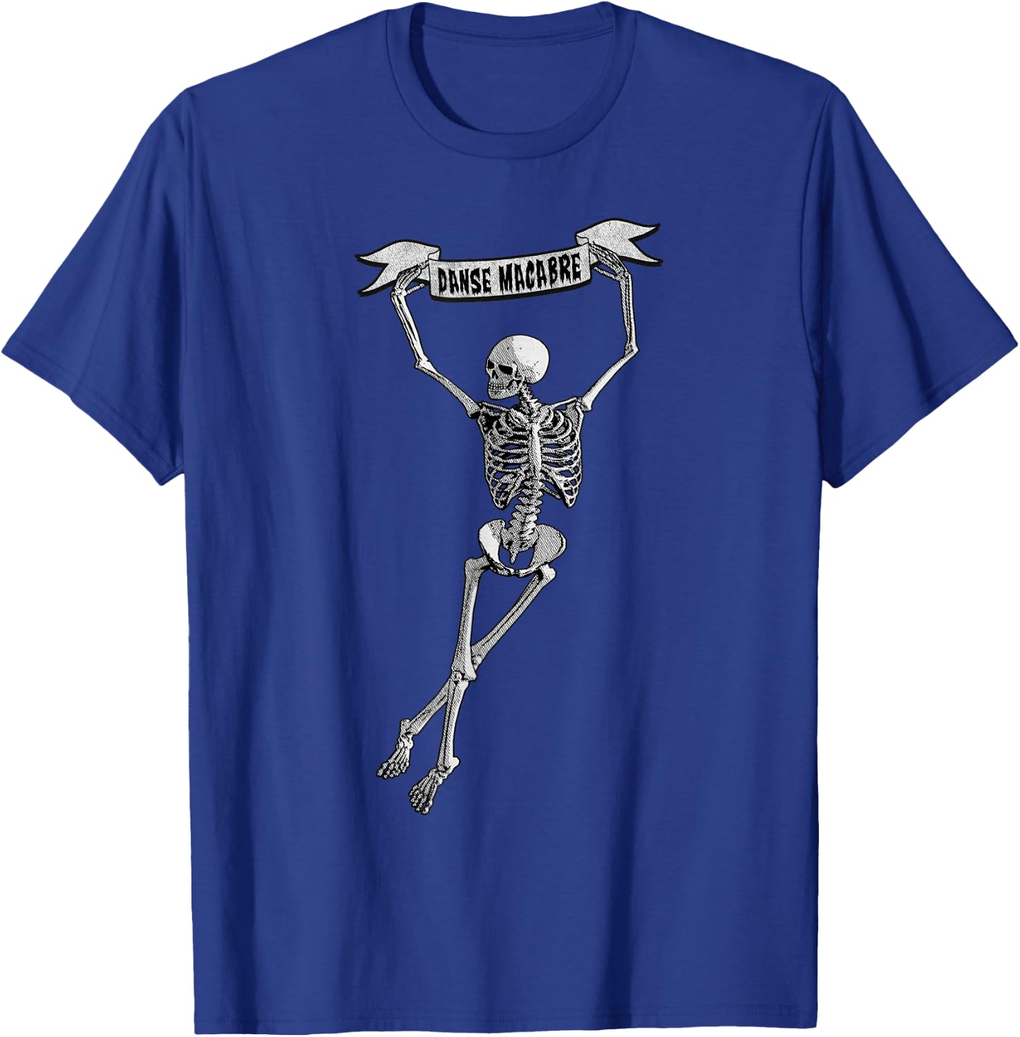 Danse Macabre Dancing Skeleton Halloween Dance of Death T-Shirt - T-Shirt | Royal