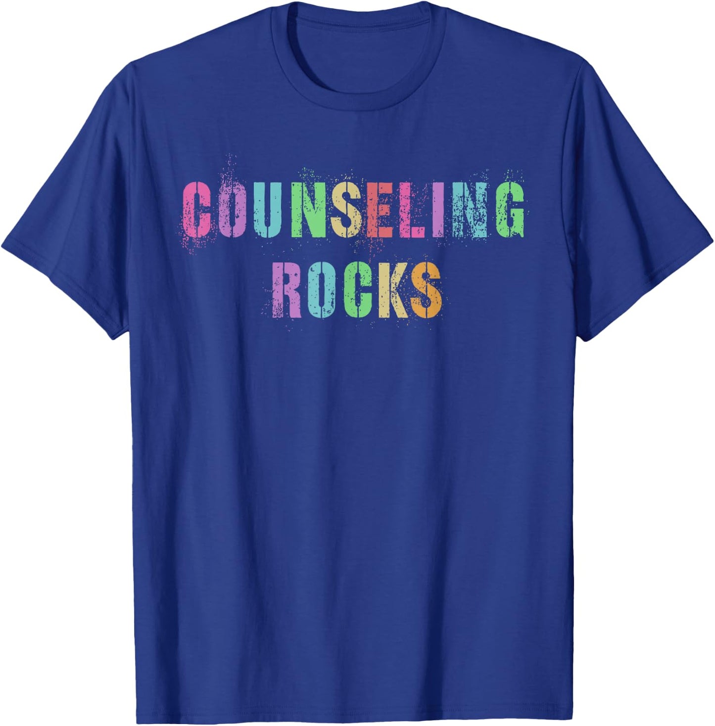 COUNSELING ROCKS School Counselor Team College Guidance T-Shirt - T-Shirt | Royal