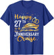 Happy 27th Anniversary Cruise Golden Wedding Trip Cruising T-Shirt - T-Shirt | Royal