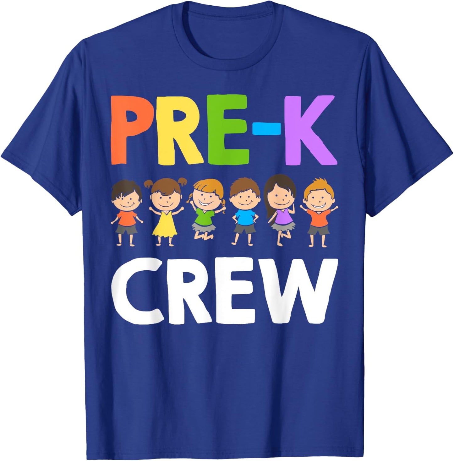 Funny Preschool Teacher Designs Women Pre-K Crew T-Shirt - T-Shirt | Royal