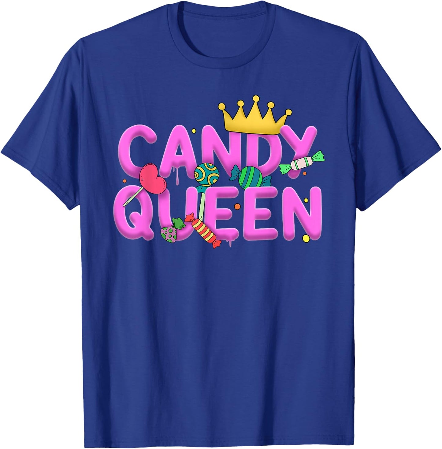 Cool Candy Queen Art Girls Candy Lollipop Lovers T-Shirt - T-Shirt | Royal