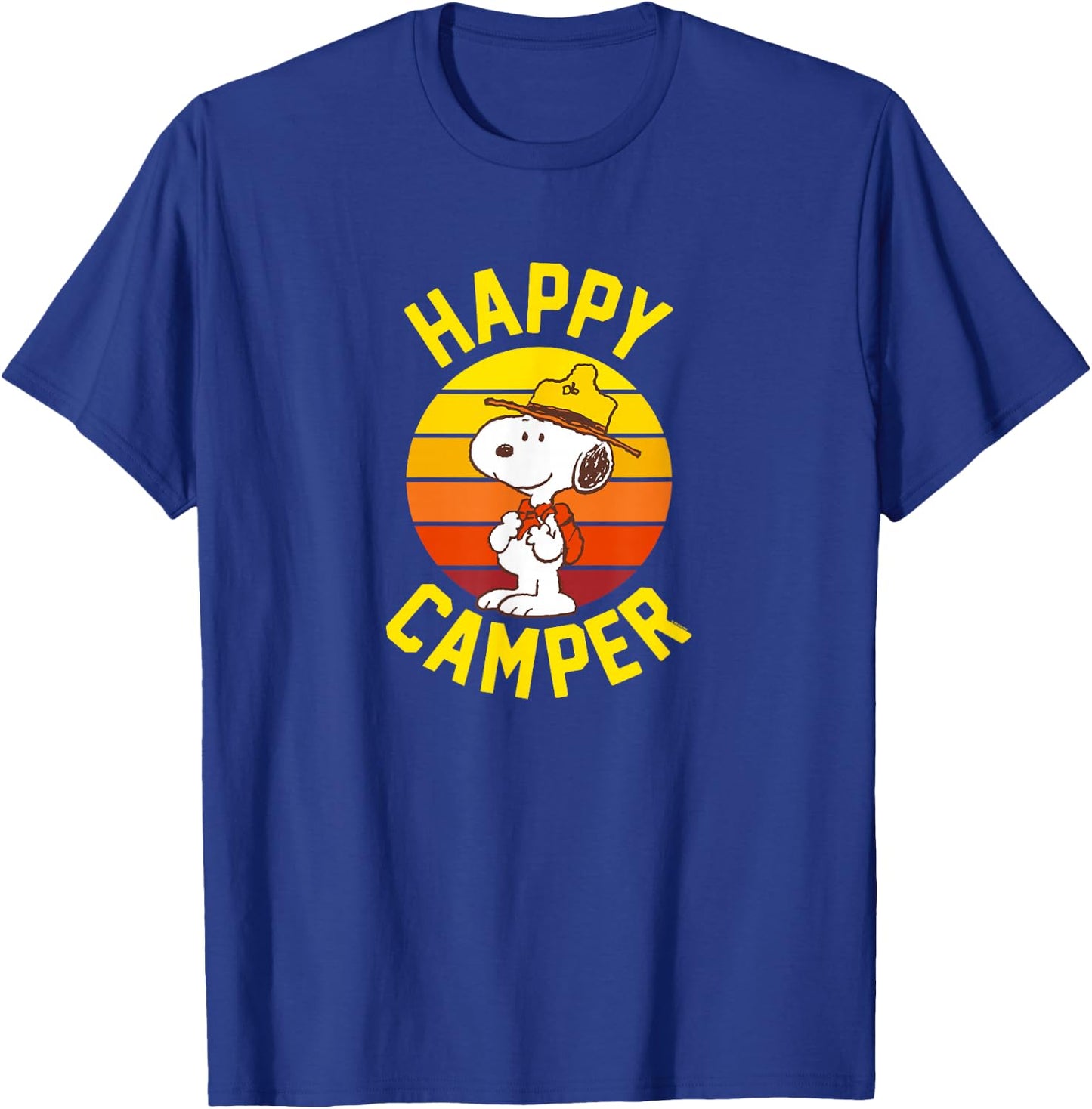 Peanuts - Snoopy Happy Camper T-Shirt - T-Shirt | Royal