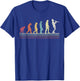 Funny Clarinet Player Evolution Musician Retro Vintage T-Shirt - T-Shirt | Royal