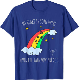 Loss of a Beloved Cat Dog. Rainbow Bridge Theme Men Women Kids T-Shirt - T-Shirt | Royal