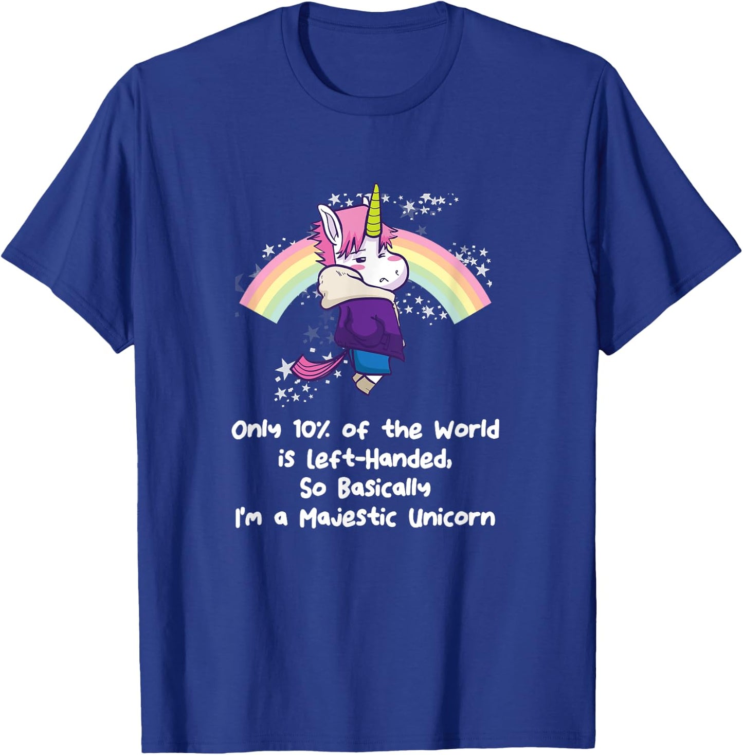 Majestic Left Handed Unicorn Left Dealer Day T-Shirt - T-Shirt | Royal