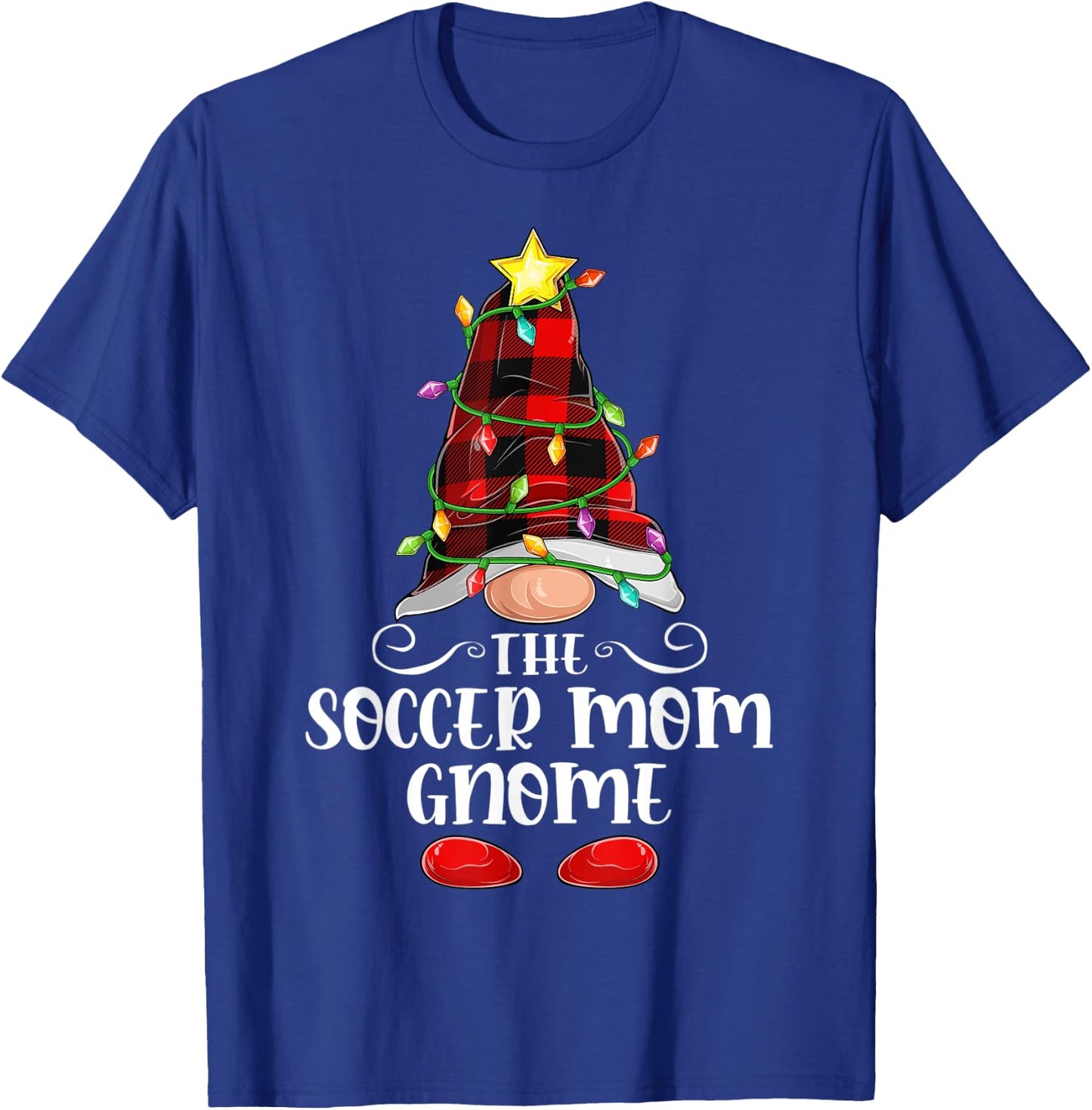 The Soccer Mom Gnome Matching Family Group Christmas Gnome T-Shirt - T-Shirt | Royal