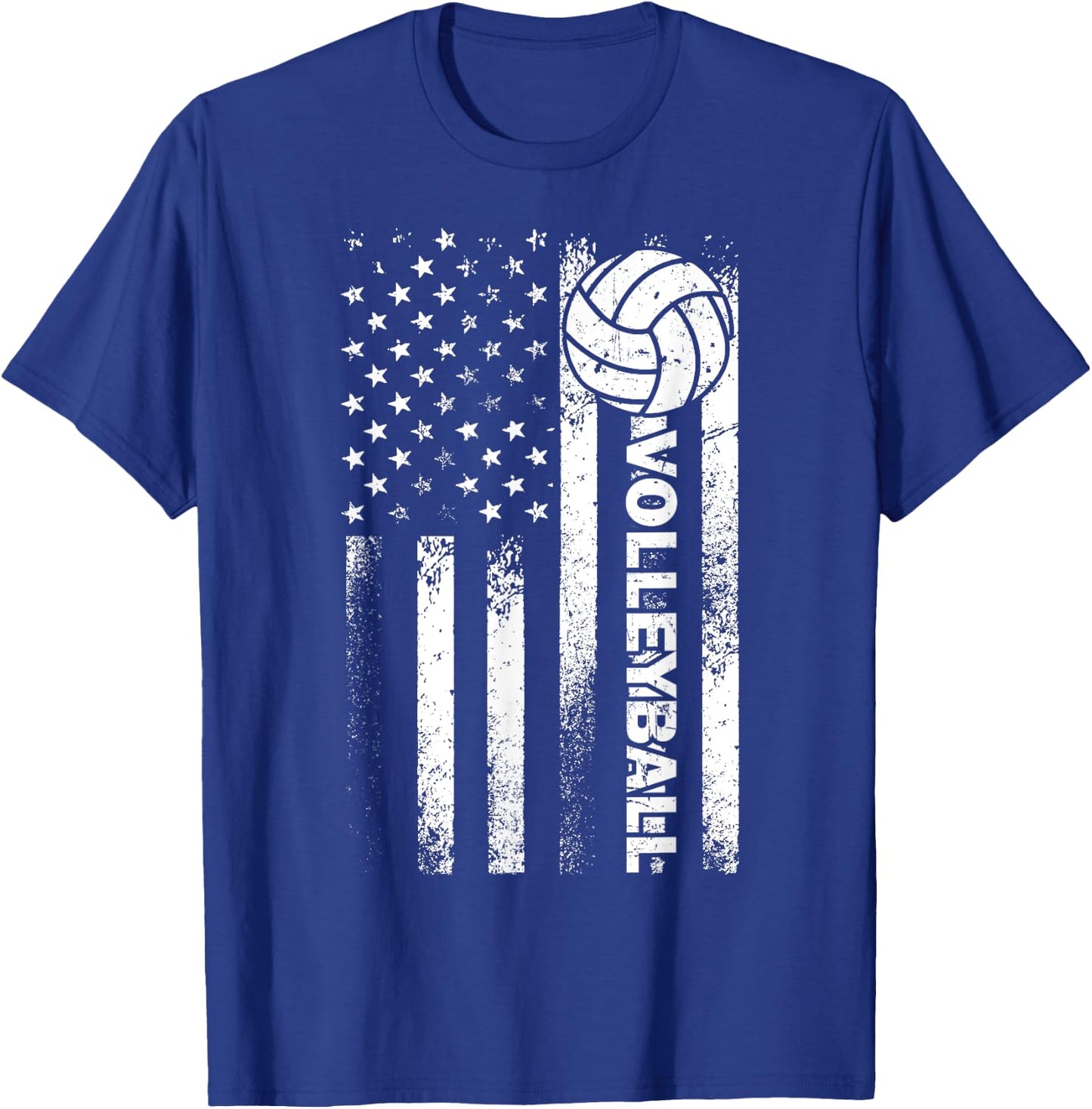 Funny Volleyball Design Women USA Patriotic Athlete T-Shirt - T-Shirt | Royal