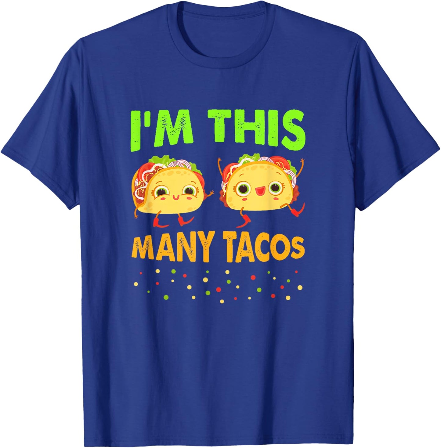 I'm This Many Tacos Second Birthday Twosday Cinco De Mayo T-Shirt - T-Shirt | Royal
