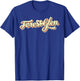 Forest Glen Retro Art Baseball Font Vintage T-Shirt - T-Shirt | Royal