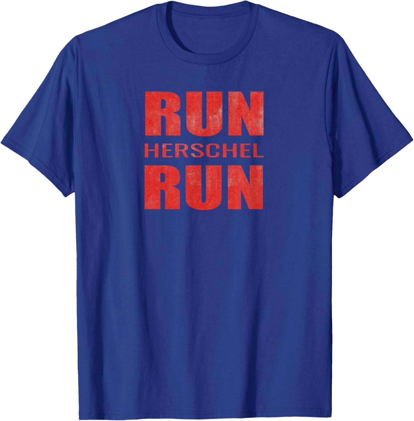 RUN HERSHEL RUN Hershel Walker Senator Georgia 2022 T-Shirt - T-Shirt | Royal