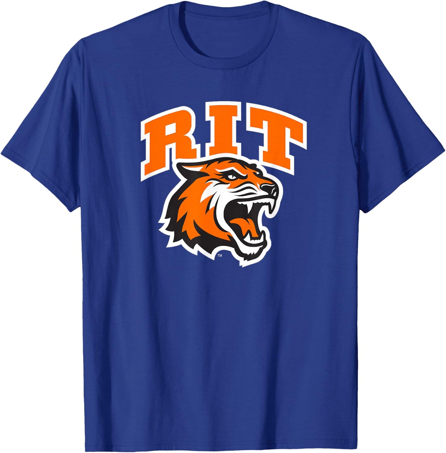 Rochester Institute of Technology RIT Tiger Stacked Logo T-Shirt - T-Shirt | Royal
